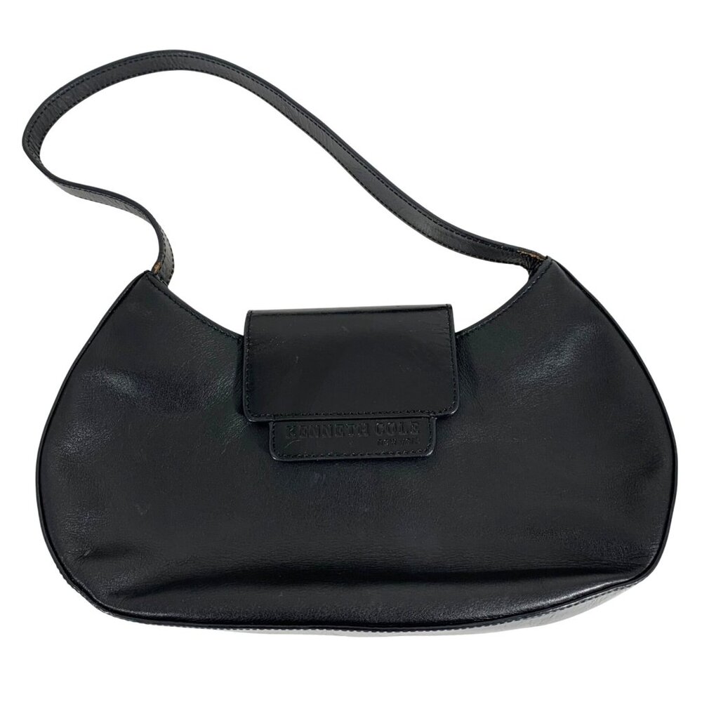 KENNETH COLE New York Black Leather Shoulder Bag